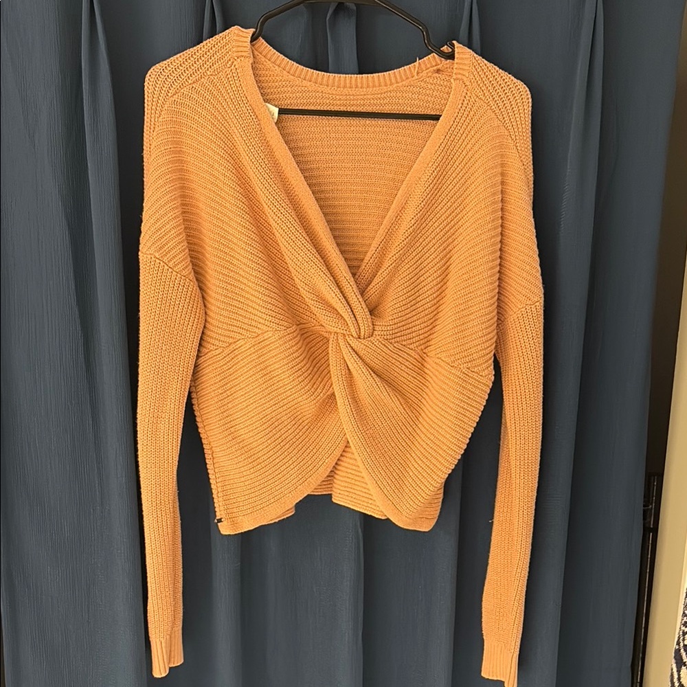 Orange Knotted Sweater